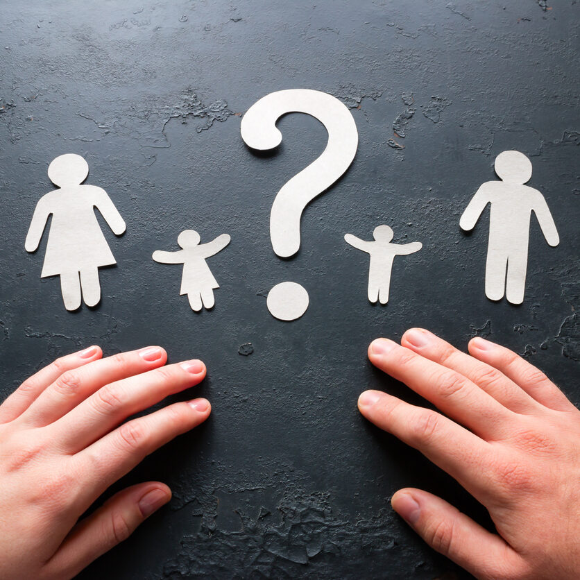 man and woman think with whom the children will remain after the divorce